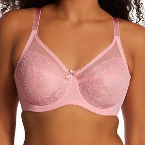 NWT - Wacoal Retro Chic Full Figure Underwire Bra 855186 40H Bridal Rose